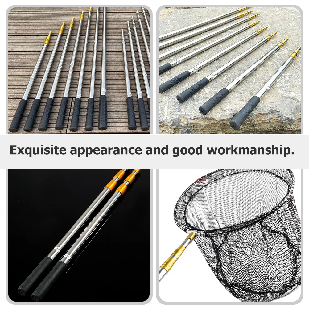Stainless Steel Fishing Net Rod Retractable Durable Mesh Netting Pole Non-Slip Handle Strong Support For Crayfish Lobster Shrimp 
Stainless Steel Fishing Net Rod Retractable Durable Mesh Netting Pole Non-Slip Handle Strong Support For Crayfish Lobster Shrimp