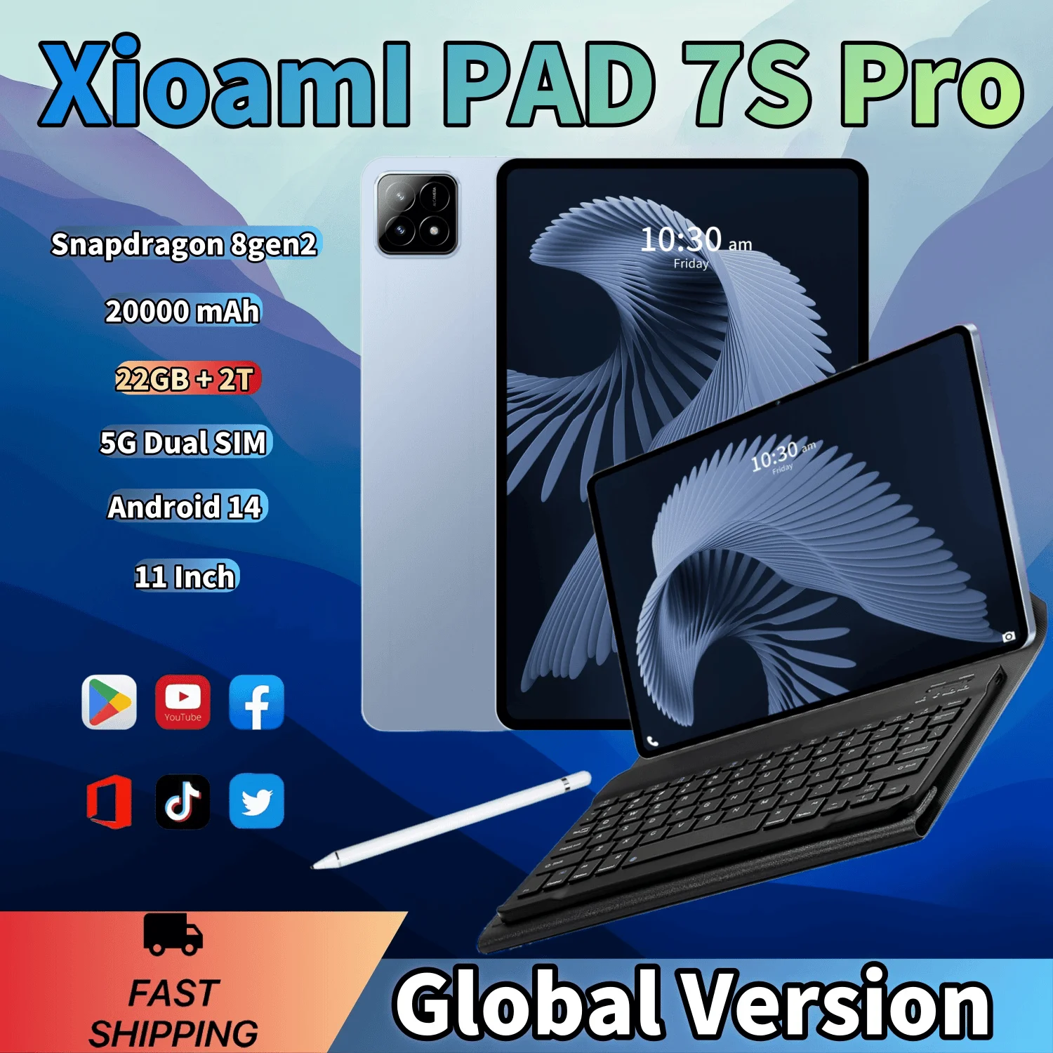 2025 Original XioamI PAD 7S PRO 20000mAh Snapdragon 8gen2 Android 14 Tablet 22GB+2T 11 Inch 5G DualSIM Bluetooth WiFi Tablets PC
2025 Original XioamI PAD 7S PRO 20000mAh Snapdragon 8gen2 Android 14 Tablet 22GB+2T 11 Inch 5G DualSIM Bluetooth WiFi Tablets PC