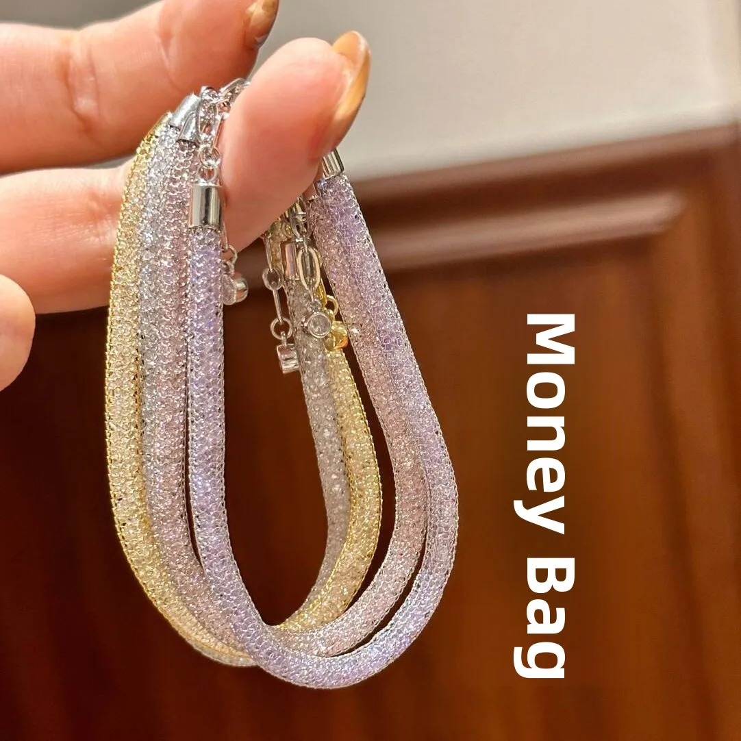 Handmade Glitzy Ele Diamond Dust Bracelet Faionable Money Bag Design Premium Quali Copper Plated Jewelry Accory
Handmade Glitzy Ele Diamond Dust Bracelet Faionable Money Bag Design Premium Quali Copper Plated Jewelry Accory