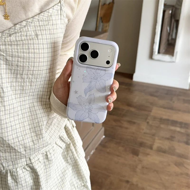 Cute Lily Flower Glitter Phone Case for iPhone 15 16 17 Pro Max Shockproof Protective Cover Aesthetic Kawaii Floral Case for Gir
Cute Lily Flower Glitter Phone Case for iPhone 15 16 17 Pro Max Shockproof Protective Cover Aesthetic Kawaii Floral Case for Gir