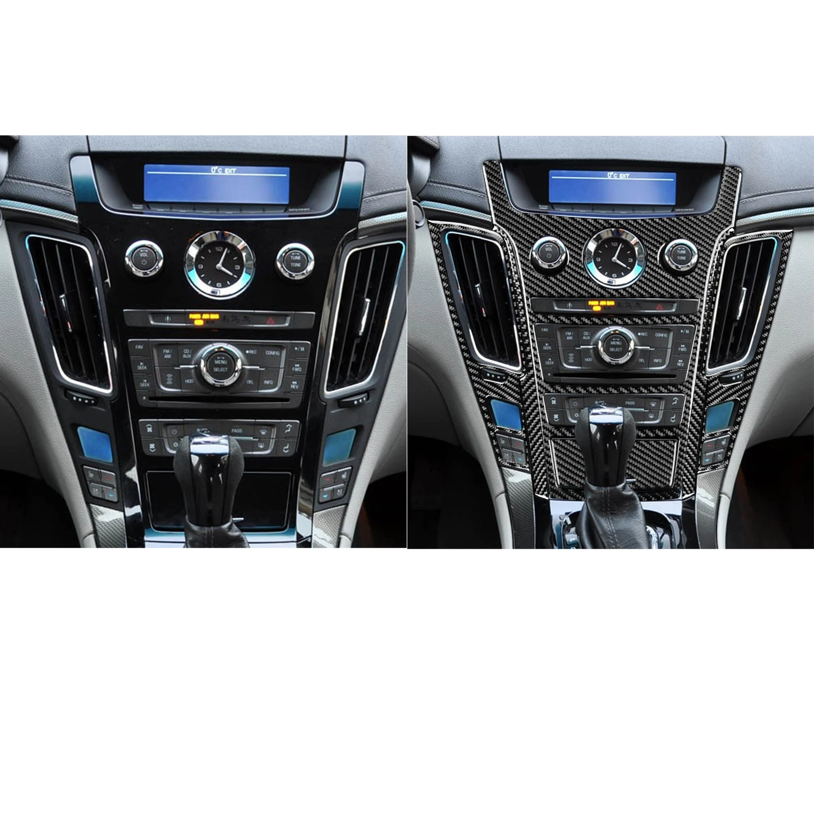 Carbon Fiber Center Console Control Button Panel Set Car Accessories Interior Cover Trim Sticker For Cadillac CTS 2008—2013
Carbon Fiber Center Console Control Button Panel Set Car Accessories Interior Cover Trim Sticker For Cadillac CTS 2008—2013