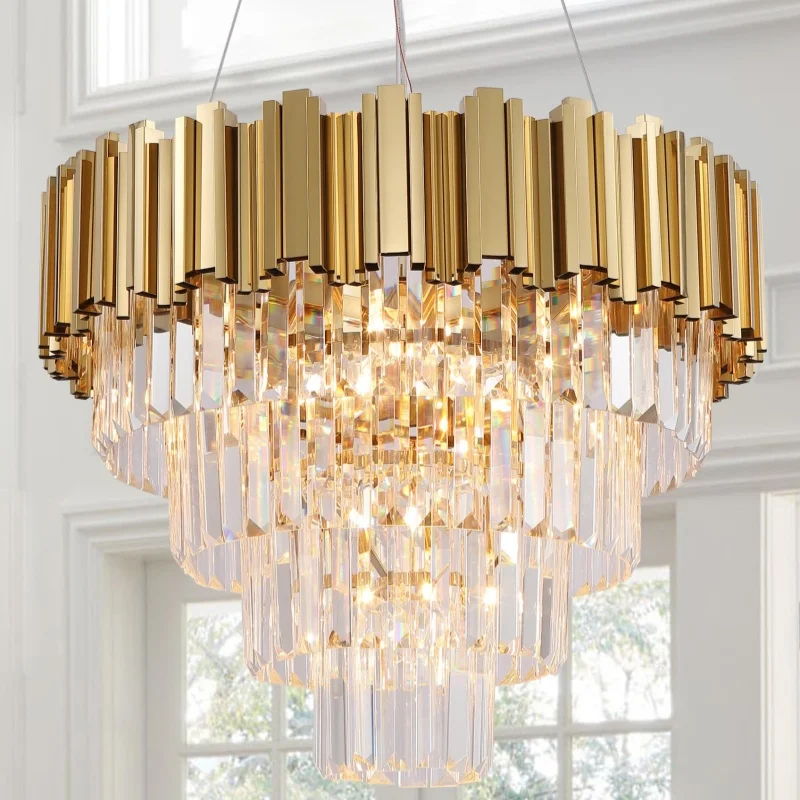 Golden Pendant Lamp Modern Crystal Pendant Lamp Circular Dining Room Pendant Lamp Ceiling Bedroom Living Room Entrance Lamp Led
Golden Pendant Lamp Modern Crystal Pendant Lamp Circular Dining Room Pendant Lamp Ceiling Bedroom Living Room Entrance Lamp Led