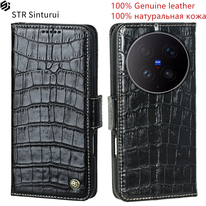 STR Genuine leather crocodile grain card Slot Wallet Cover For vivo X300 Ultra X300s Magnetic button Flip shockproof phone Case
STR Genuine leather crocodile grain card Slot Wallet Cover For vivo X300 Ultra X300s Magnetic button Flip shockproof phone Case