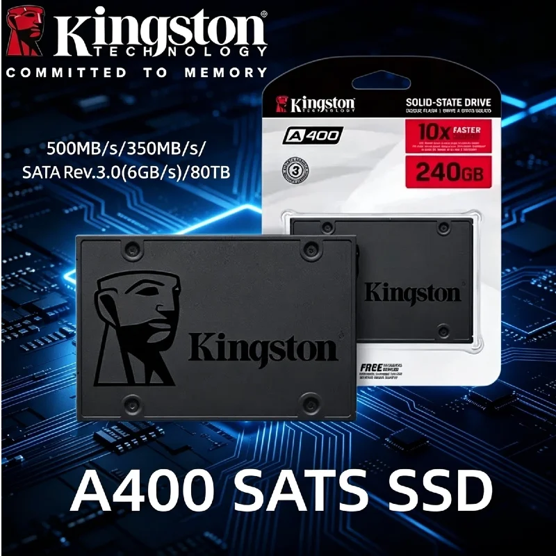 New SSD Kingston A400 Fast Boot Up Speed 2.5 Inch Solid State Drive SATA III Replacement Hard Disk for Home Office Laptop
New SSD Kingston A400 Fast Boot Up Speed 2.5 Inch Solid State Drive SATA III Replacement Hard Disk for Home Office Laptop