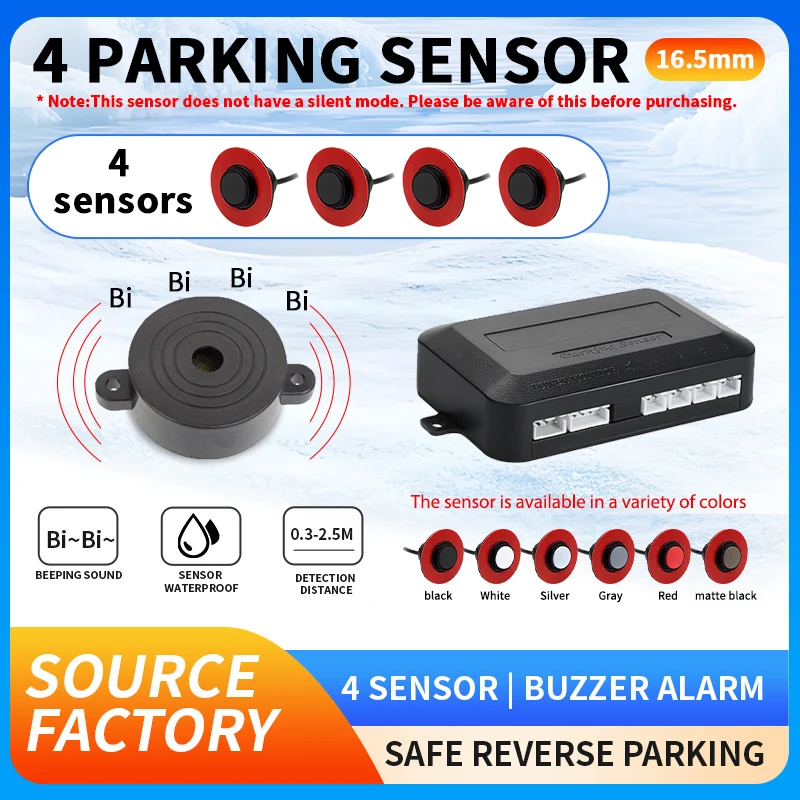 16.5mm 4 Parking Sensor For Car , sound buzzer alarm sound 6 colors , Water Resistant Reverse Parking Aid 0.3-2.5M Detection
16.5mm 4 Parking Sensor For Car , sound buzzer alarm sound 6 colors , Water Resistant Reverse Parking Aid 0.3-2.5M Detection
