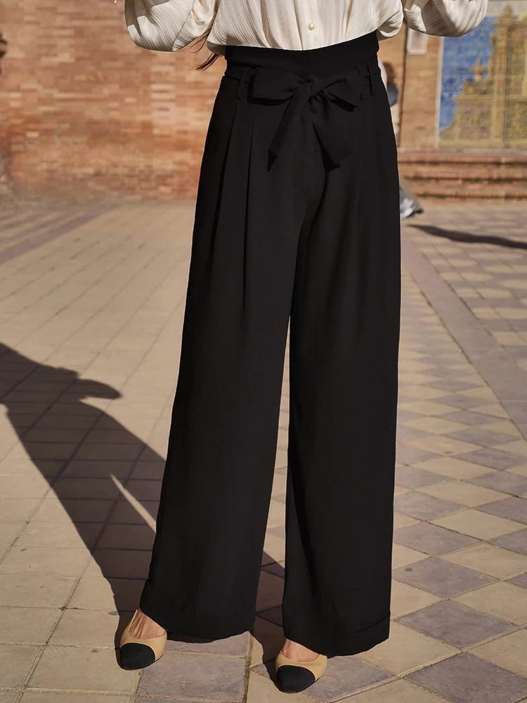 Оригинальные женские брюки ERINA с высокой талией и широкими штанинами, удлиненные, черные, повседневные, для коррекции фигуры, скрывающие бедра, весенняя мода
Оригинальные женские брюки ERINA с высокой талией и широкими штанинами, удлиненные, черные, повседневные, для коррекции фигуры, скрывающие бедра, весенняя мода