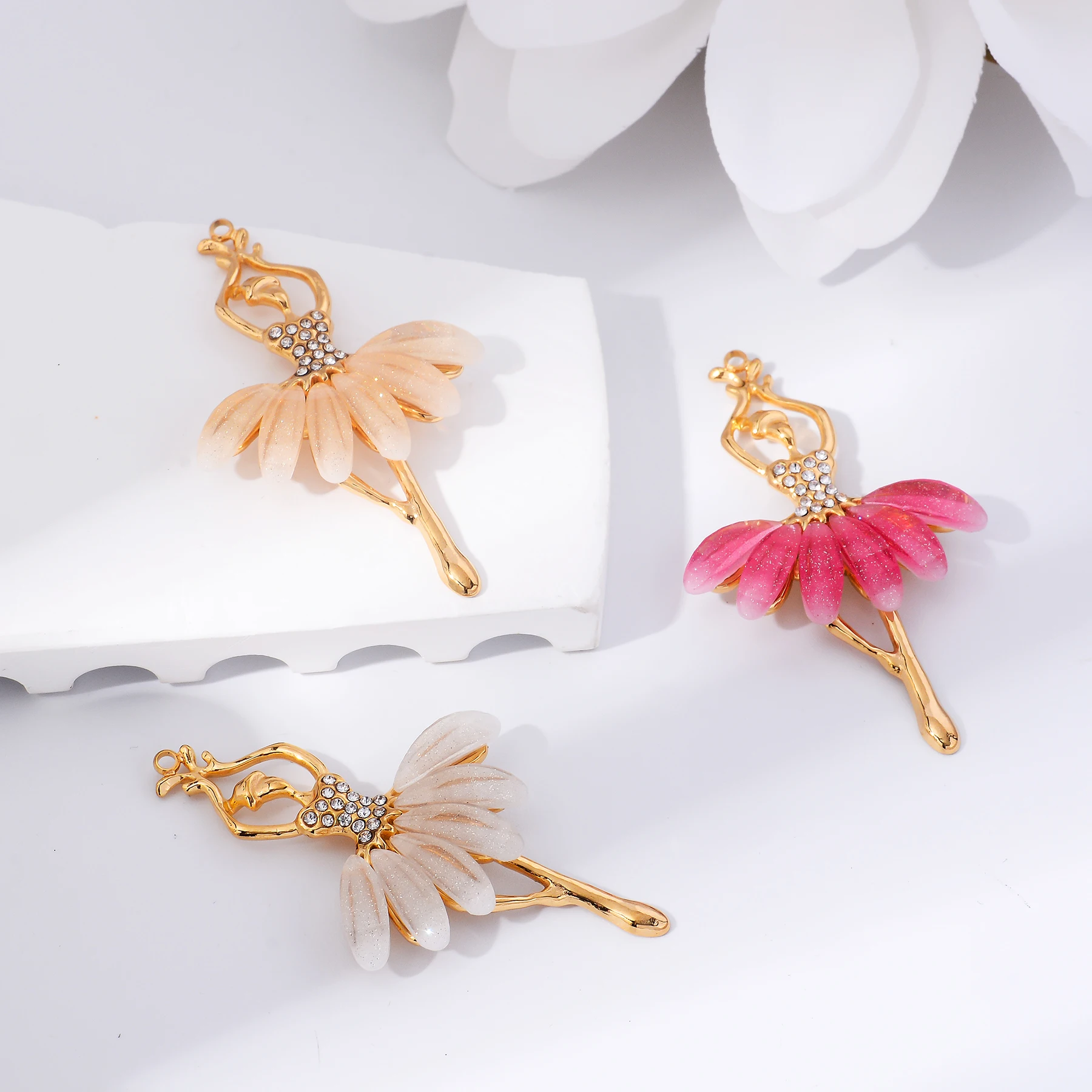 2Pcs Stainless Steel Ballet Dancer with Rhinestone Shining Pendant for Making Necklace Brooches Clothing Accessories
2Pcs Stainless Steel Ballet Dancer with Rhinestone Shining Pendant for Making Necklace Brooches Clothing Accessories