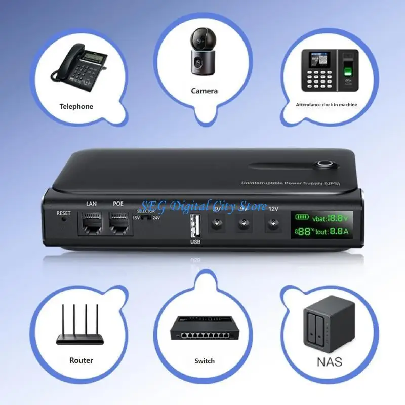 U75B Compact Design 36W Uninterruptible Power Supply with LED Display Without Battery
U75B Compact Design 36W Uninterruptible Power Supply with LED Display Without Battery