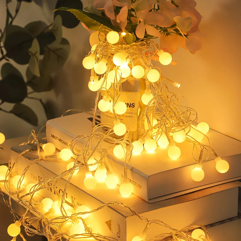 Garland Lights 10M Battery Power Ball LED String Lights Indoor/Outdoor Lamp Wedding Garden Fairy Lights Christmas Decoration
Garland Lights 10M Battery Power Ball LED String Lights Indoor/Outdoor Lamp Wedding Garden Fairy Lights Christmas Decoration