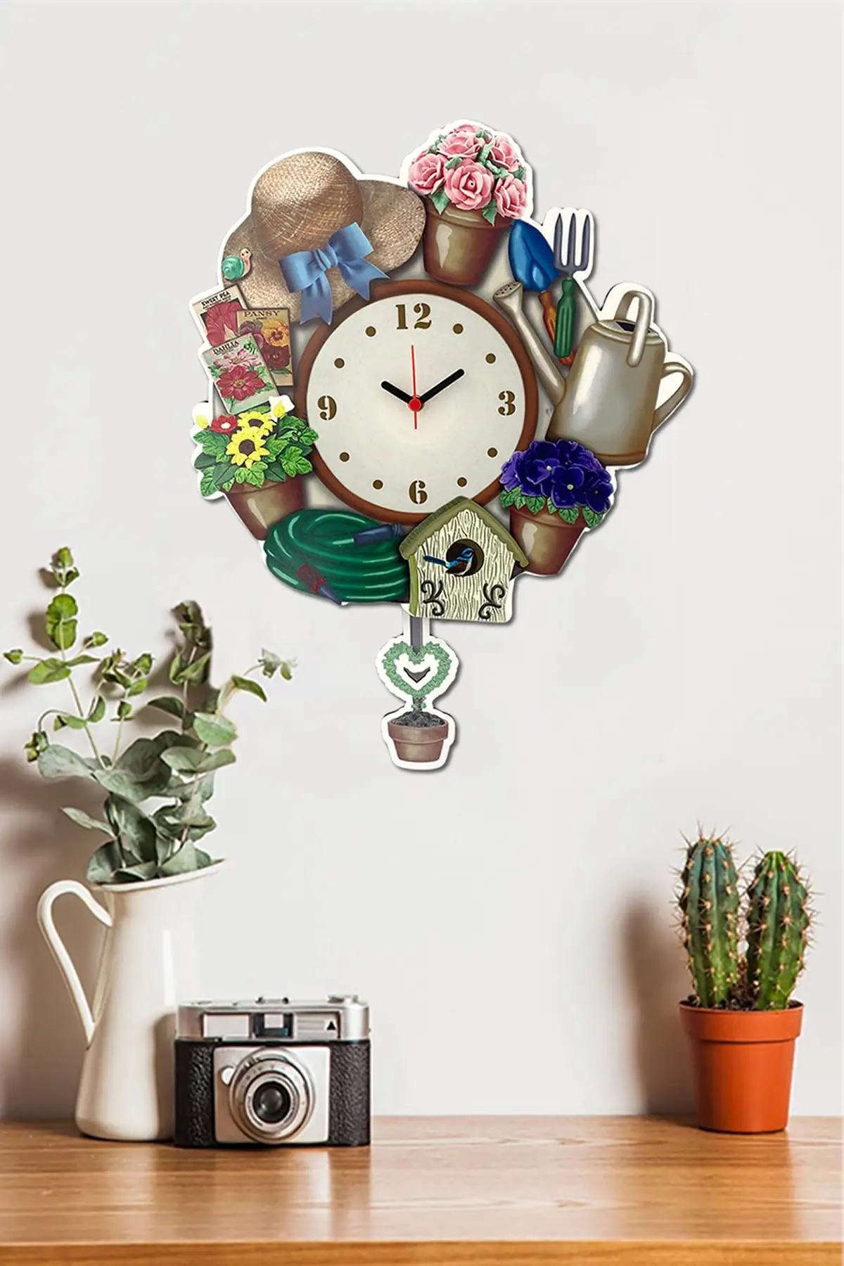 Garden World Swinging Pendulum Wall Clock Home and Wall Decoration, Decorative Objects Giftable, Colorful Walls, Free Shipping
Garden World Swinging Pendulum Wall Clock Home and Wall Decoration, Decorative Objects Giftable, Colorful Walls, Free Shipping