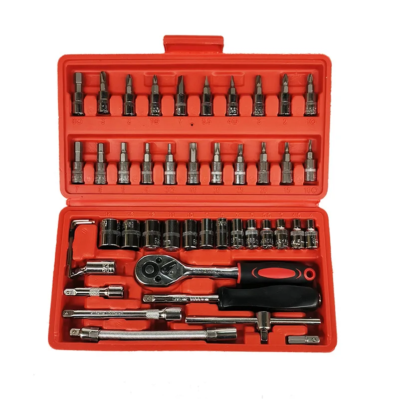 46pcs/53pc/Set Socket Wrench Diy Repair Tool Kit Ratchet Screwdriver for Car Repair Hardware Toolbox for Auto Repairing and Hous
46pcs/53pc/Set Socket Wrench Diy Repair Tool Kit Ratchet Screwdriver for Car Repair Hardware Toolbox for Auto Repairing and Hous