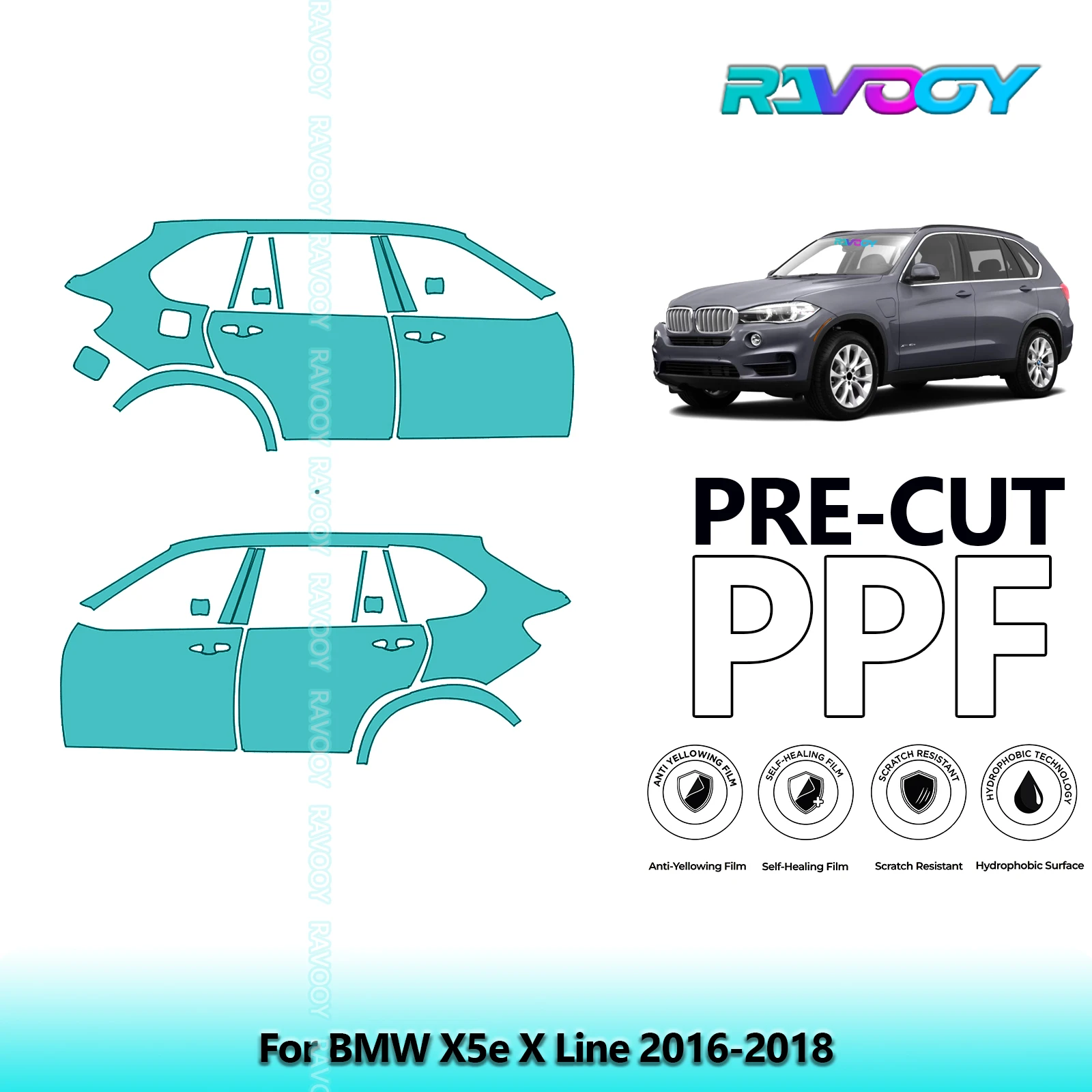 For BMW X5e X Line 2016-2018 8.5mil Clear Matte Pre-Cut PPF Door & A/B Pillar Kit TPU Paint Protection Film Set
For BMW X5e X Line 2016-2018 8.5mil Clear Matte Pre-Cut PPF Door & A/B Pillar Kit TPU Paint Protection Film Set