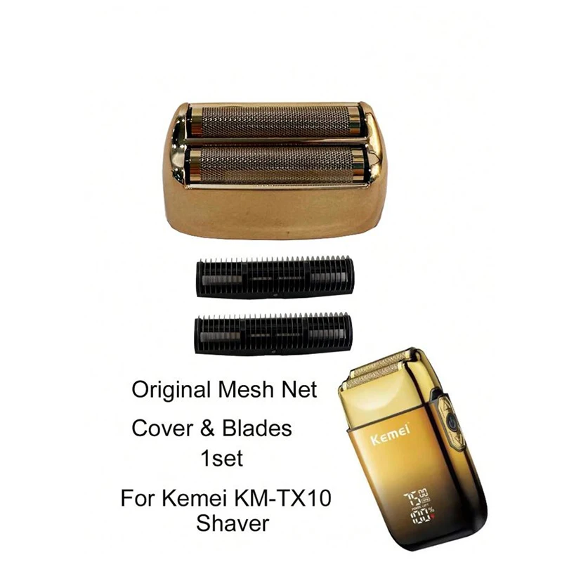 KemeiTX10 Electric Shaver Original Blade Replacement Reciprocating Shaver Blade Head Accessories Blade Head Blade Mesh Net Cover
KemeiTX10 Electric Shaver Original Blade Replacement Reciprocating Shaver Blade Head Accessories Blade Head Blade Mesh Net Cover