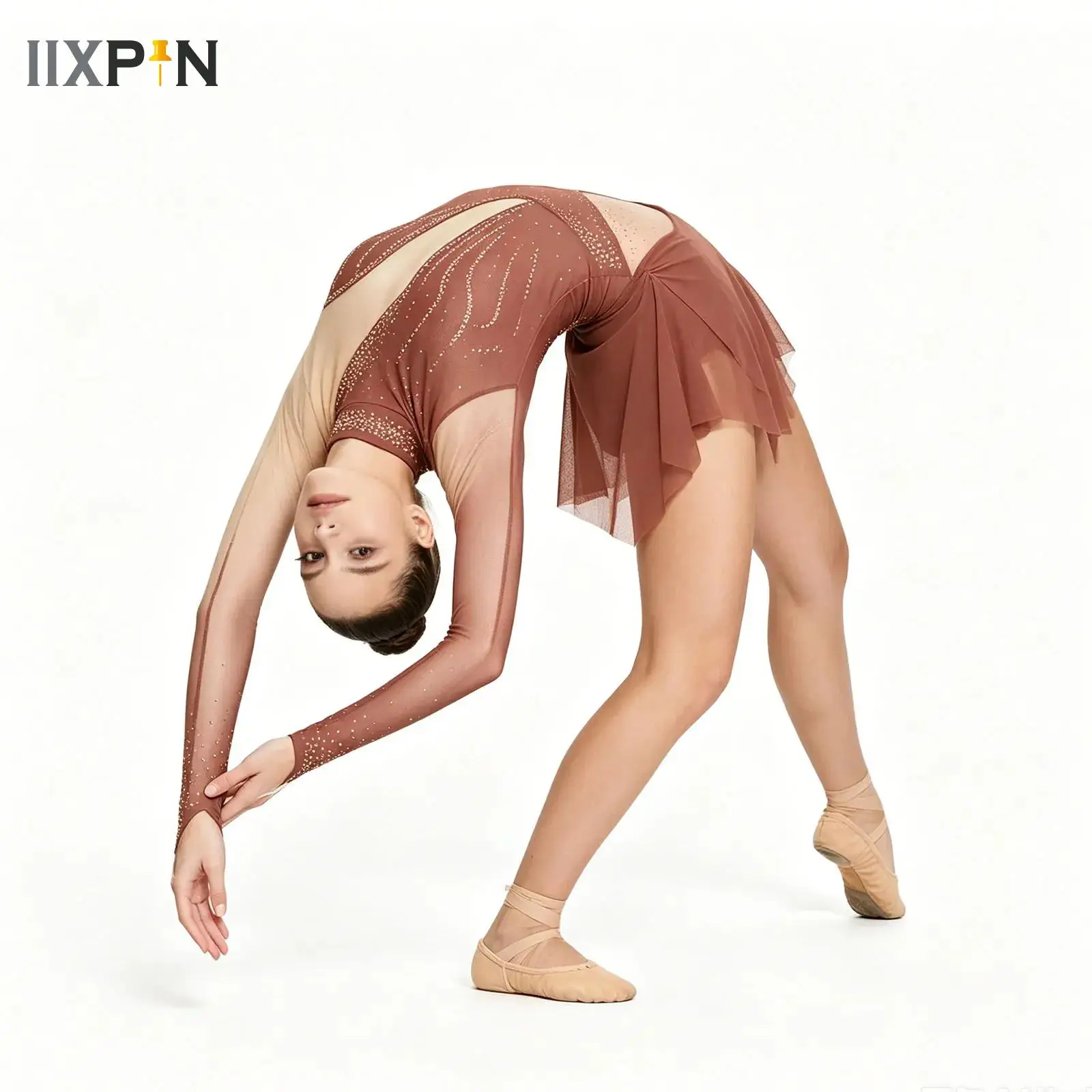 Women Modern Lyrical Dance Dress Sheer Mesh Long Sleeves Shiny Rhinestones Dress Figure Skating Lyrical Competition Dancewear
Women Modern Lyrical Dance Dress Sheer Mesh Long Sleeves Shiny Rhinestones Dress Figure Skating Lyrical Competition Dancewear