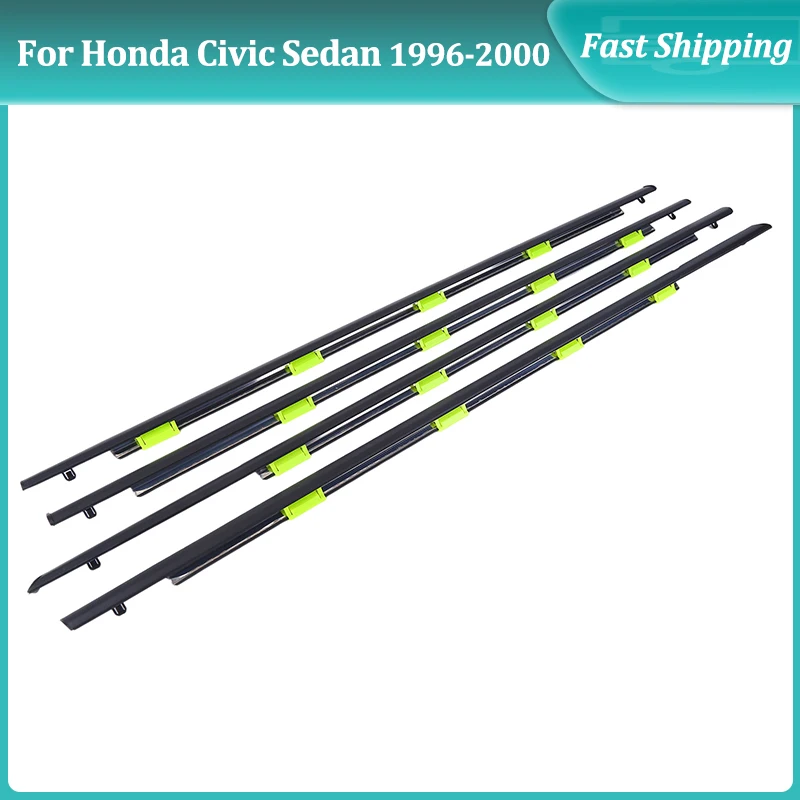 Outer Door Belt Weatherstrip Window Seal Molding Set 72410-S04-003 72450-S04-003 72910-S04-003 72950-S04-003 Compatible for Honda Civic Sedan 1996-2000
Outer Door Belt Weatherstrip Window Seal Molding Set 72410-S04-003 72450-S04-003 72910-S04-003 72950-S04-003 Compatible for Honda Civic Sedan 1996-2000