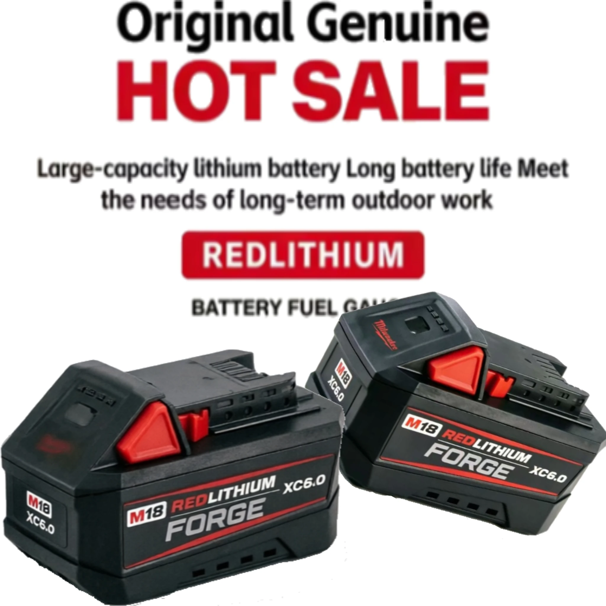 100% Original M18 Milwaukee Battery 6000mAh M18B6 M18B5 Suitable for Milwaukee 18v Power Tools Rechargeable Lithium Battery
100% Original M18 Milwaukee Battery 6000mAh M18B6 M18B5 Suitable for Milwaukee 18v Power Tools Rechargeable Lithium Battery
