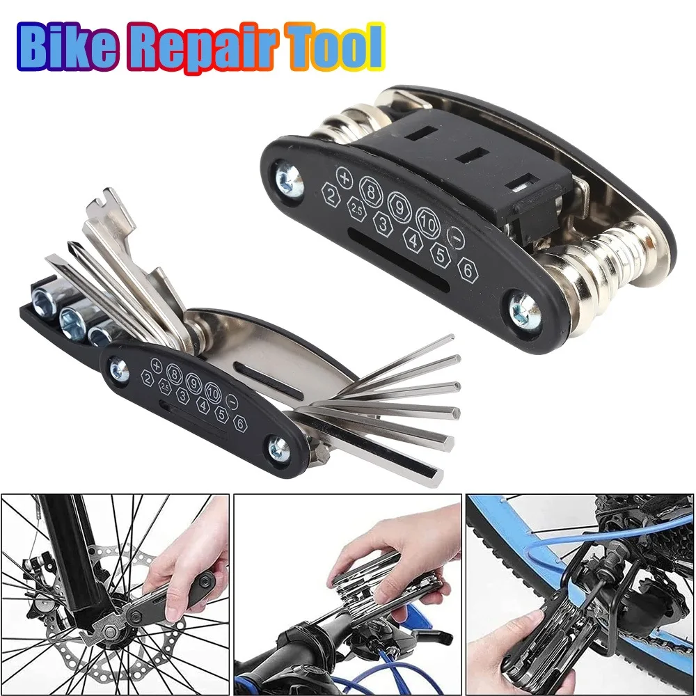 Портативный набор инструментов для велосипеда 16 в 1, складной, многофункциональный, для обслуживания горных и шоссейных велосипедов, набор инструментов для экстренного ремонта велосипедов
Портативный набор инструментов для велосипеда 16 в 1, складной, многофункциональный, для обслуживания горных и шоссейных велосипедов, набор инструментов для экстренного ремонта велосипедов