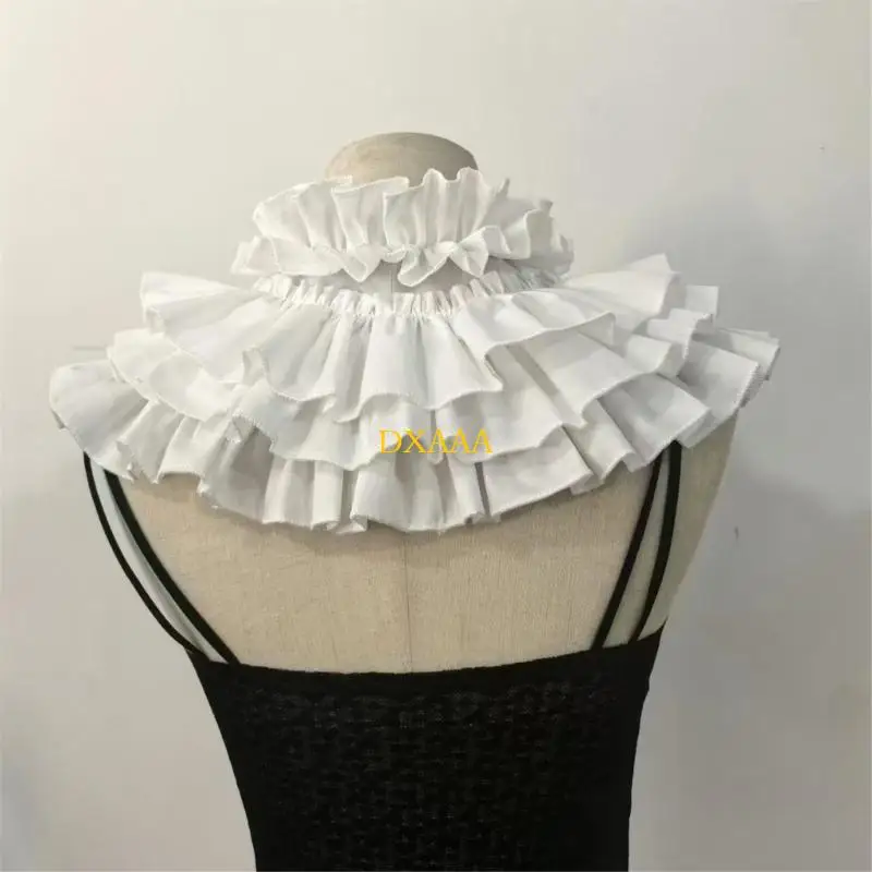 DXAA Victorian Ruffle False Collar White Pleated Detachable Shawl for Dresses
DXAA Victorian Ruffle False Collar White Pleated Detachable Shawl for Dresses