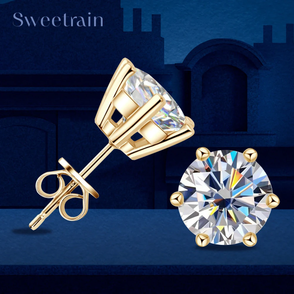 Yin 18K Yellow Gold Plated 925 Sterling Silver 0.5-2ct Moissanite Diamond Stud Earrings Women's Wedding Earrings Men's Luxury J
Yin 18K Yellow Gold Plated 925 Sterling Silver 0.5-2ct Moissanite Diamond Stud Earrings Women's Wedding Earrings Men's Luxury J