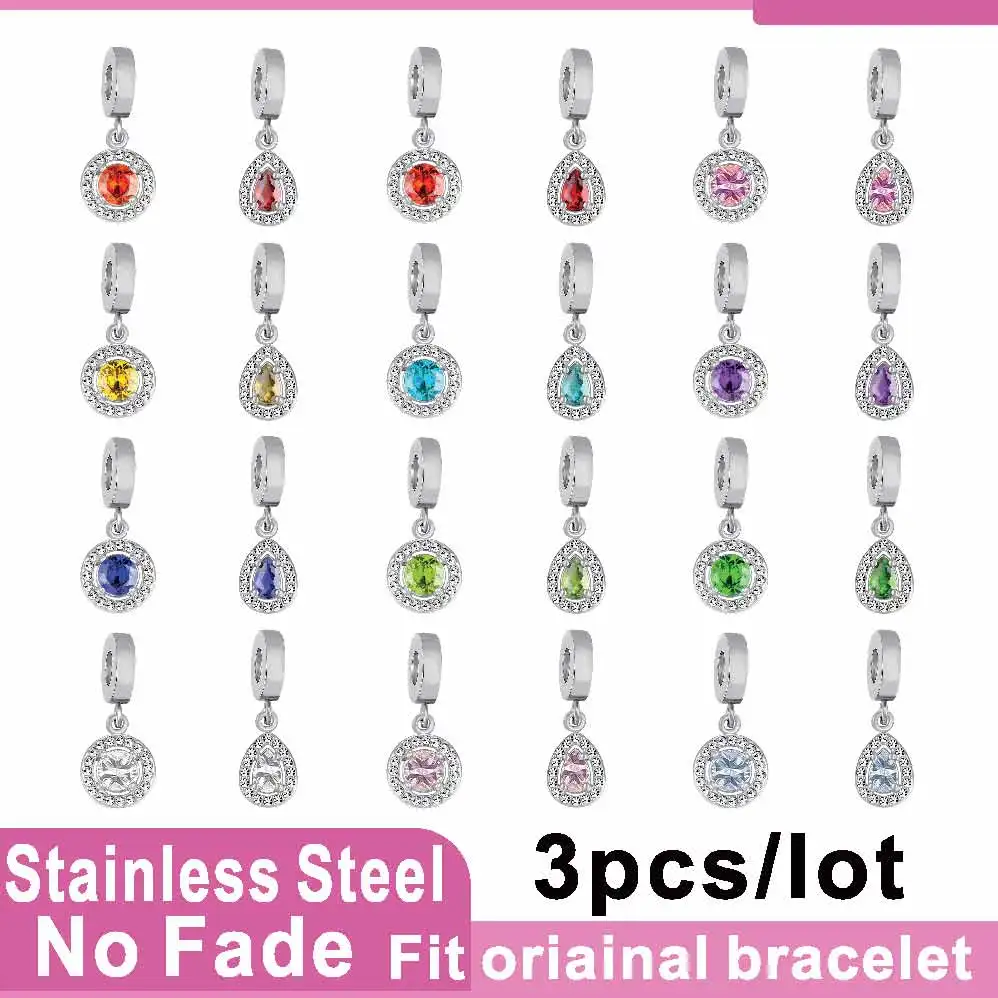3pcs/lot Pandoraer stainless steel high zircon expensive pendant is suitable for making luxury jewelry necklace for women's gif
3pcs/lot Pandoraer stainless steel high zircon expensive pendant is suitable for making luxury jewelry necklace for women's gif