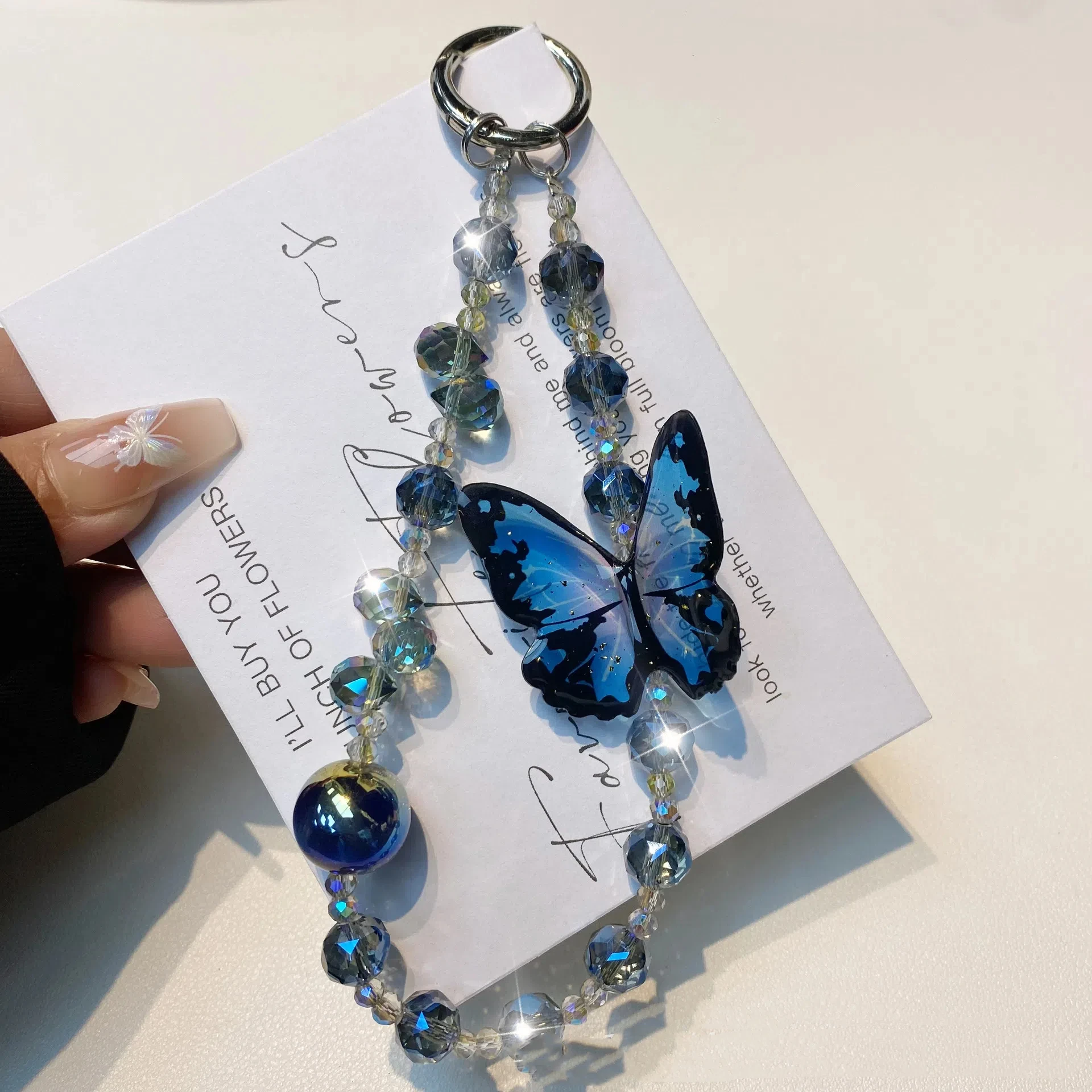Light Luxury And High-end Phone Chain Three-dimensional Butterfly Crystal Pendant Chain Diamond Beads Keychain Anti-loss rope
Light Luxury And High-end Phone Chain Three-dimensional Butterfly Crystal Pendant Chain Diamond Beads Keychain Anti-loss rope