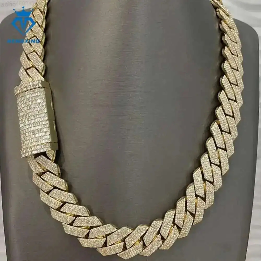 High Quality 20 Mm Gold Plated Cuban Chain Necklace Men Vvs Moissanite Miami Iced Out Cuban Link Chain
High Quality 20 Mm Gold Plated Cuban Chain Necklace Men Vvs Moissanite Miami Iced Out Cuban Link Chain