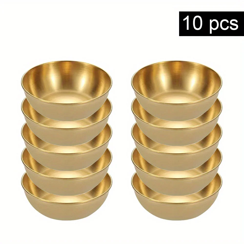 10Pcs/Set Stainless Steel Sauce Dishes Mini Saucers Bowl Round Seasoning Dishes Small Appetizer Plates Serving Bowl
10Pcs/Set Stainless Steel Sauce Dishes Mini Saucers Bowl Round Seasoning Dishes Small Appetizer Plates Serving Bowl