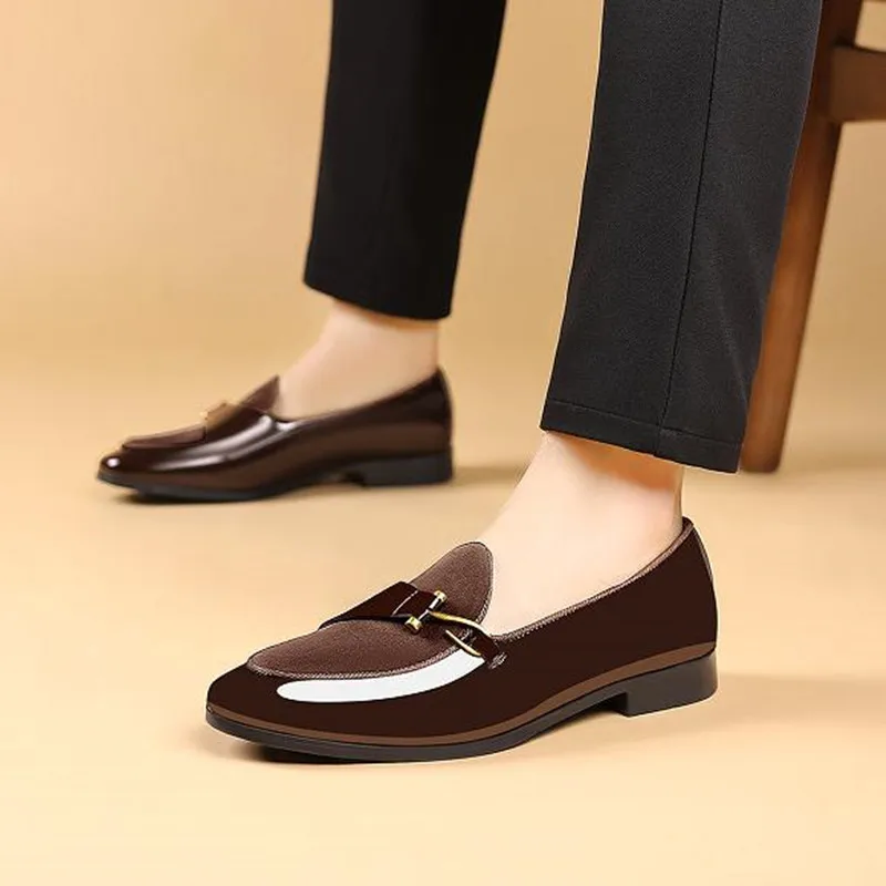 Fashion Men's Casual Leather Shoes Classic Men's Slip-on Moccasins Buckle-up Style Party and Wedding Shoes Business Formal Shoes
Fashion Men's Casual Leather Shoes Classic Men's Slip-on Moccasins Buckle-up Style Party and Wedding Shoes Business Formal Shoes