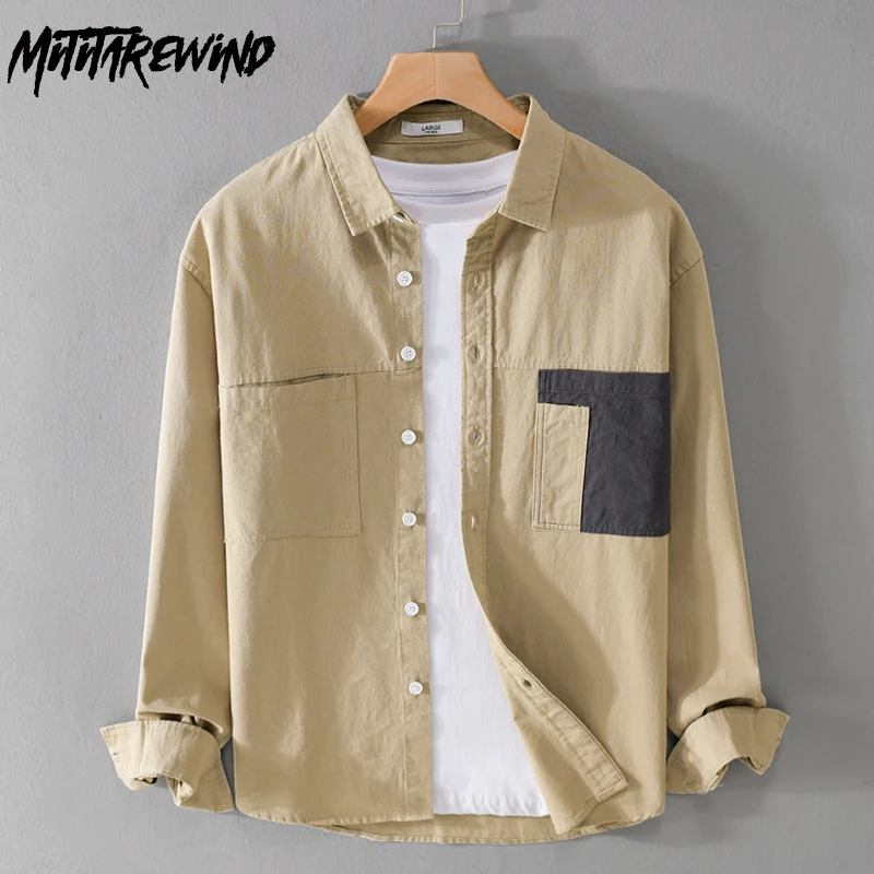 2024 Spring New in Shirts Men Japanese Style Workwear Tops Casual 100% Cotton Lapel Patchwork Fashion Shirt Loose Comfort Shirt
2024 Spring New in Shirts Men Japanese Style Workwear Tops Casual 100% Cotton Lapel Patchwork Fashion Shirt Loose Comfort Shirt