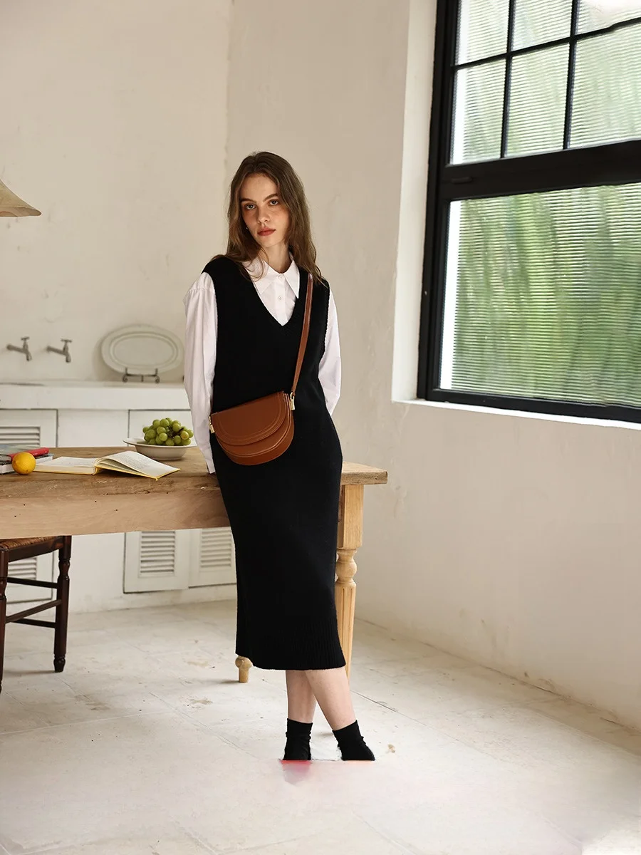 HeyDr вязаный жилет Dr, женская осенне-зимняя свободная шерстяная юбка с v-образным вырезом, длинная шерстяная юбка H-Line Dr Svel для поездок на работу
HeyDr вязаный жилет Dr, женская осенне-зимняя свободная шерстяная юбка с v-образным вырезом, длинная шерстяная юбка H-Line Dr Svel для поездок на работу