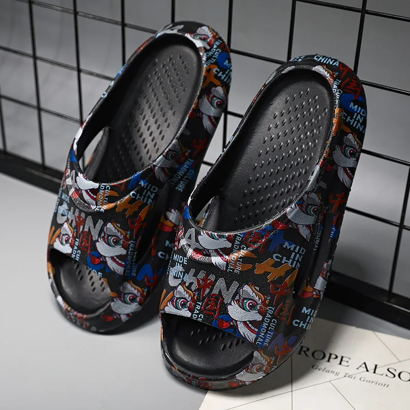 MODX Cartoon element Super soft slippers, Chinese-style trendy height-increasing men's slippers
MODX Cartoon element Super soft slippers, Chinese-style trendy height-increasing men's slippers