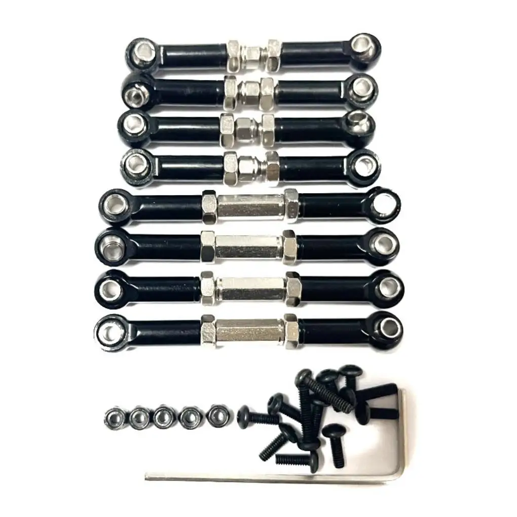 RCGOFOLLOW 1/24 Aluminum Alloy Wheelbase Steering Link Rod Set Rc Steering Link Rod Set For FMS FCX24 RC Car Part