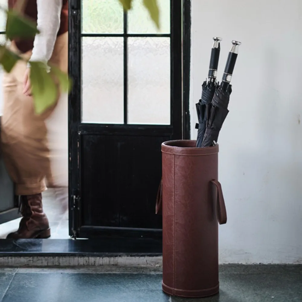 Retro Leather Umbrella Storage Bucket Home Creative Multi-Function Umbrella Stand Storage Large Capacity Household Merchandises
Retro Leather Umbrella Storage Bucket Home Creative Multi-Function Umbrella Stand Storage Large Capacity Household Merchandises
