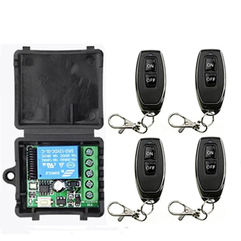 Hot 433MHz RF wireless Remote Control DC 12V 10A 1CH Relay Receiver and Transmitter for Electric Door Light Garage Door Switch
Hot 433MHz RF wireless Remote Control DC 12V 10A 1CH Relay Receiver and Transmitter for Electric Door Light Garage Door Switch