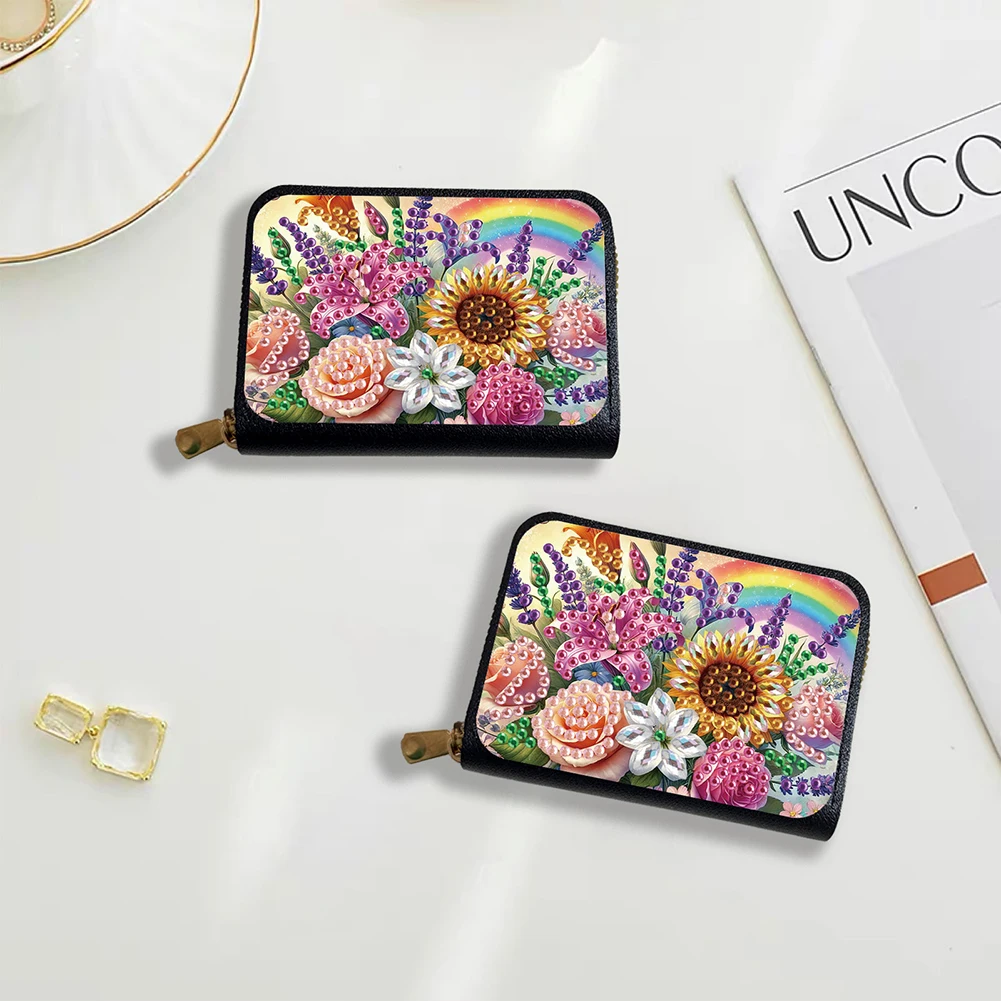 Flower Rainbow Diamond Painting Wallet Diamond Painting Card Holder Coin Purse
Flower Rainbow Diamond Painting Wallet Diamond Painting Card Holder Coin Purse