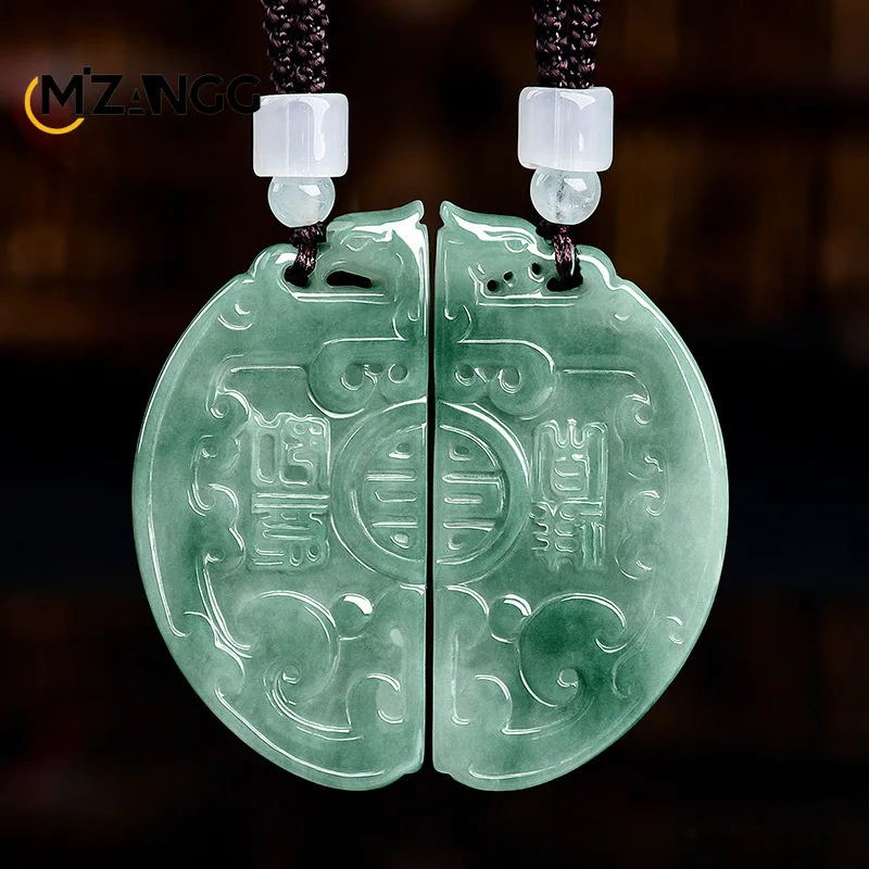 Natural Grade A Jade Dragon and Phoenix Pendant Hand-Carved Stylish Charming Jade Necklace Perfect As A Couple's Holiday Gift
Natural Grade A Jade Dragon and Phoenix Pendant Hand-Carved Stylish Charming Jade Necklace Perfect As A Couple's Holiday Gift