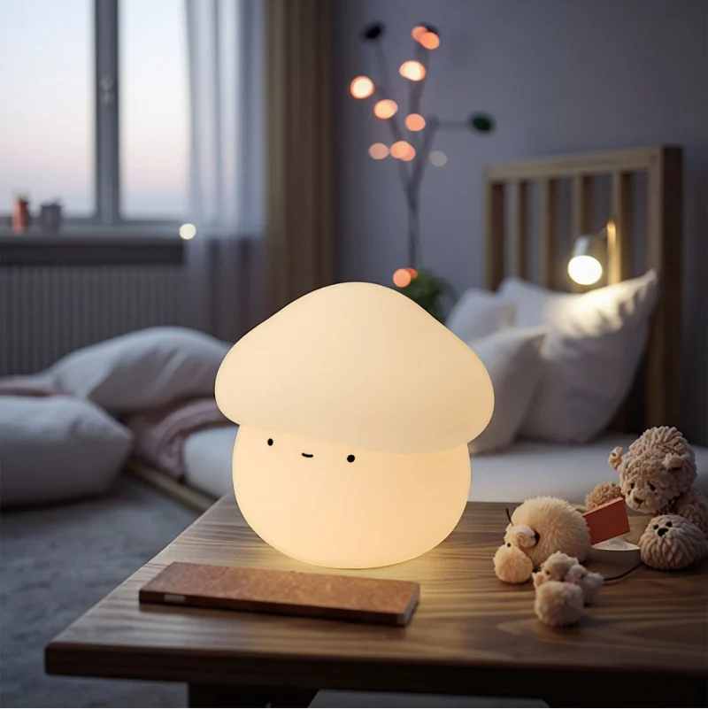 Mushroom head silicone night light, chubby mushroom bedroom bedside lighting, pat light can be turned off at a fixed time
Mushroom head silicone night light, chubby mushroom bedroom bedside lighting, pat light can be turned off at a fixed time