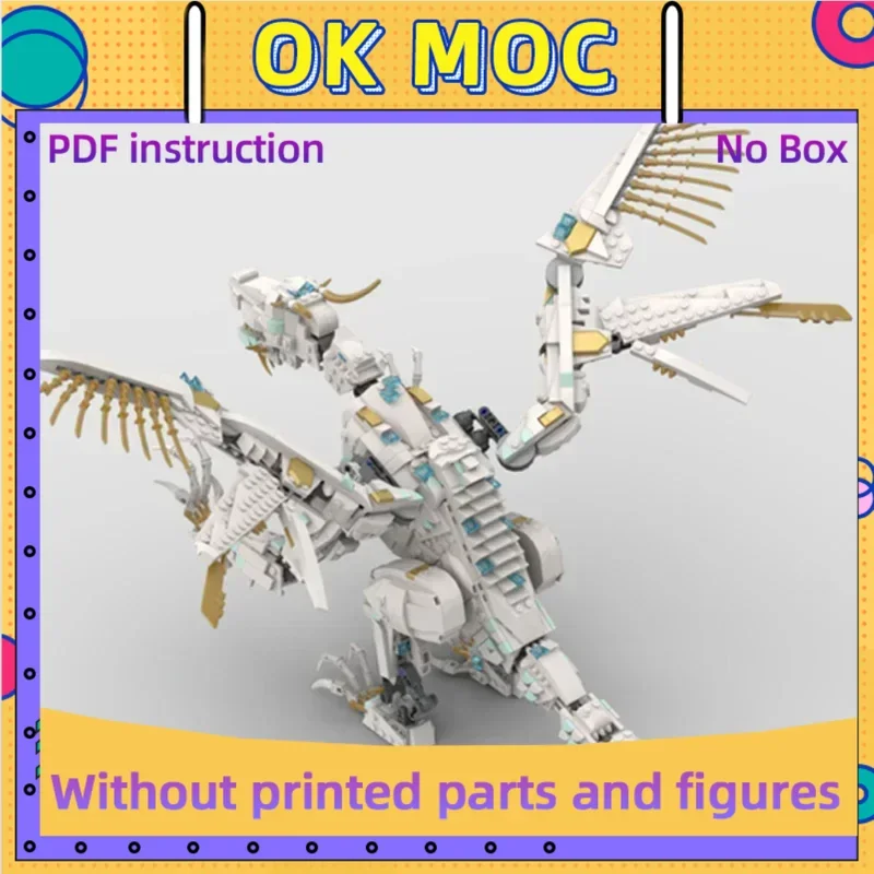 Строительные блоки Moc, знаменитая пленочная модель, большой ледяной дракон, технические кирпичи, сделай сам, сборка, строительные игрушки для детей, праздничные подарки 
Строительные блоки Moc, знаменитая пленочная модель, большой ледяной дракон, технические кирпичи, сделай сам, сборка, строительные игрушки для детей, праздничные подарки