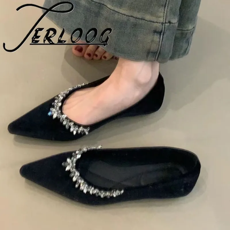 Crystal Pointed Toe Women Shoes Luxury Flats Sandals 2025 New Fashion Summer Loafers Casual Party Marie Janes Shoes Zapatillas
Crystal Pointed Toe Women Shoes Luxury Flats Sandals 2025 New Fashion Summer Loafers Casual Party Marie Janes Shoes Zapatillas