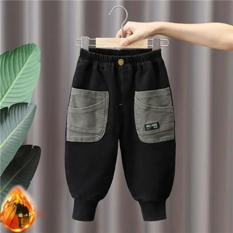 Boys Clothes Denim Pants Casual Solid Color Fleece Warm Trousers Oversize Toddler Kids Winter Pants Baby Boy Cotton Jeans E903
Boys Clothes Denim Pants Casual Solid Color Fleece Warm Trousers Oversize Toddler Kids Winter Pants Baby Boy Cotton Jeans E903