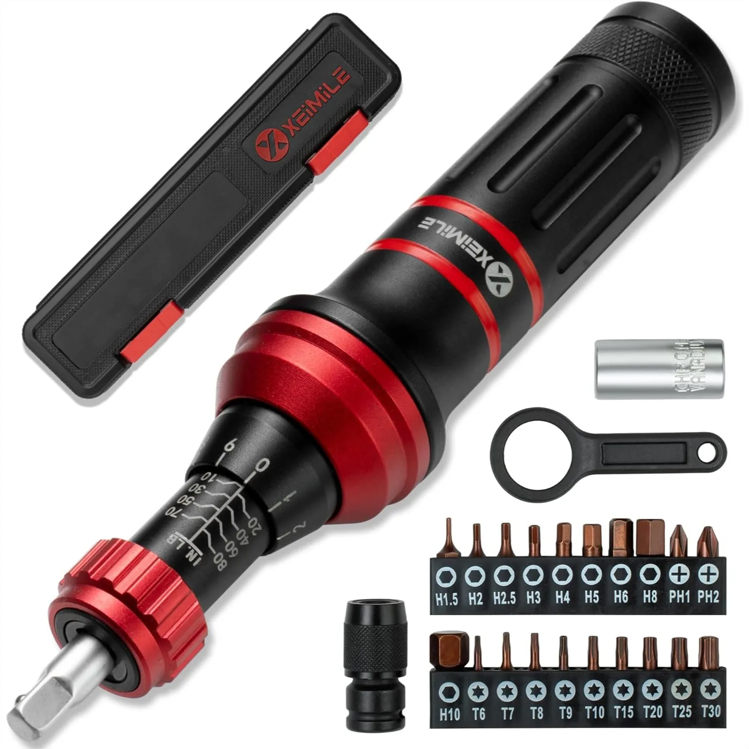 Torque Screwdriver 10-80 In.Lb Set with Bits for Bicycle Maintenance, Precision Tool
Torque Screwdriver 10-80 In.Lb Set with Bits for Bicycle Maintenance, Precision Tool