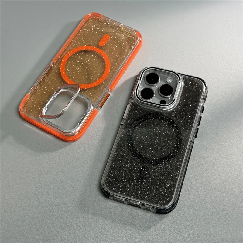Metal Lens Holder Glitter Magsafe case for iPhone 15 13 14Pro 12 15Pro max Wireless Charging case Anti-fall Bumper Back Cover
Metal Lens Holder Glitter Magsafe case for iPhone 15 13 14Pro 12 15Pro max Wireless Charging case Anti-fall Bumper Back Cover