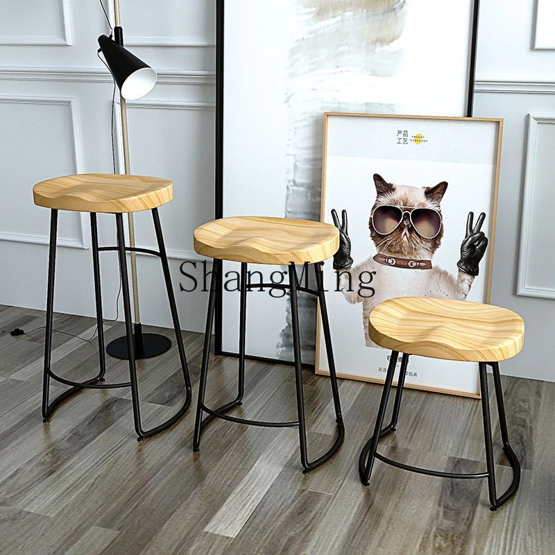 HJ modern simple bar chair solid wood wrought iron high chair home fashion dining creative cafe bar chair
HJ modern simple bar chair solid wood wrought iron high chair home fashion dining creative cafe bar chair