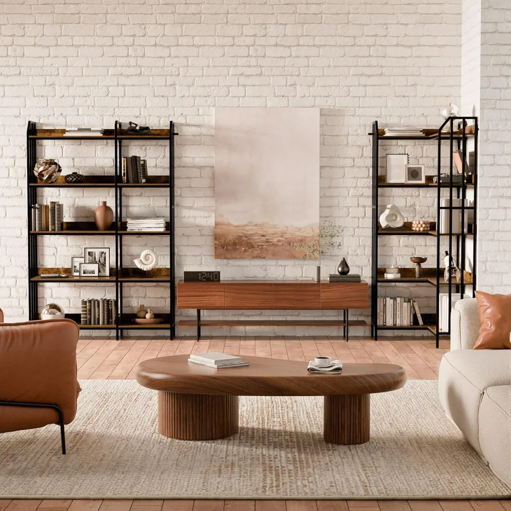 5-Tier Convertible Bookshelf, L-Shaped Corner Bookshelf or Double Wide Bookcase, Heavy Duty Industrial Wood, Customized
5-Tier Convertible Bookshelf, L-Shaped Corner Bookshelf or Double Wide Bookcase, Heavy Duty Industrial Wood, Customized