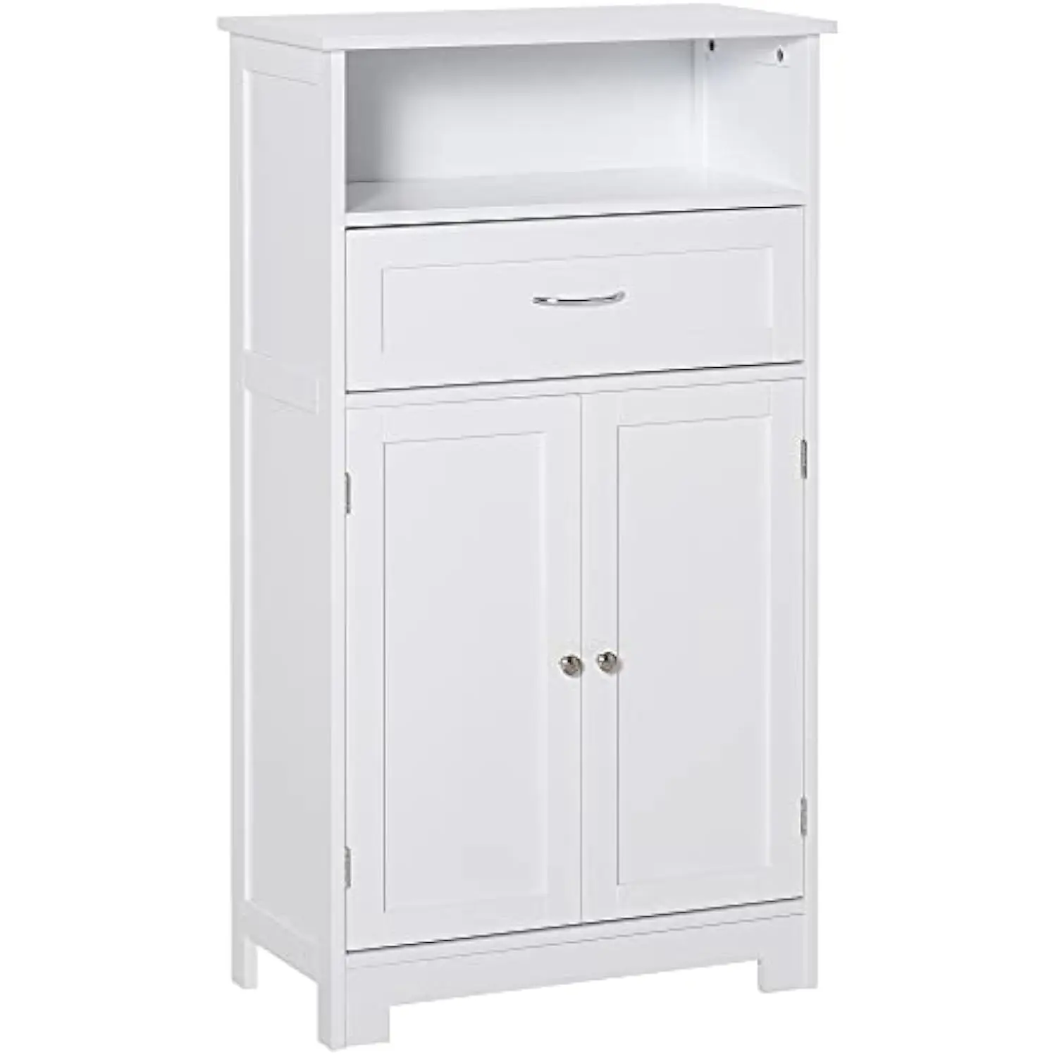 Modern Bathroom Floor Cabinet, Free Standing Storage Cabinet, Linen Cabinet with Drawer and Adjustable Shelf, White
Modern Bathroom Floor Cabinet, Free Standing Storage Cabinet, Linen Cabinet with Drawer and Adjustable Shelf, White