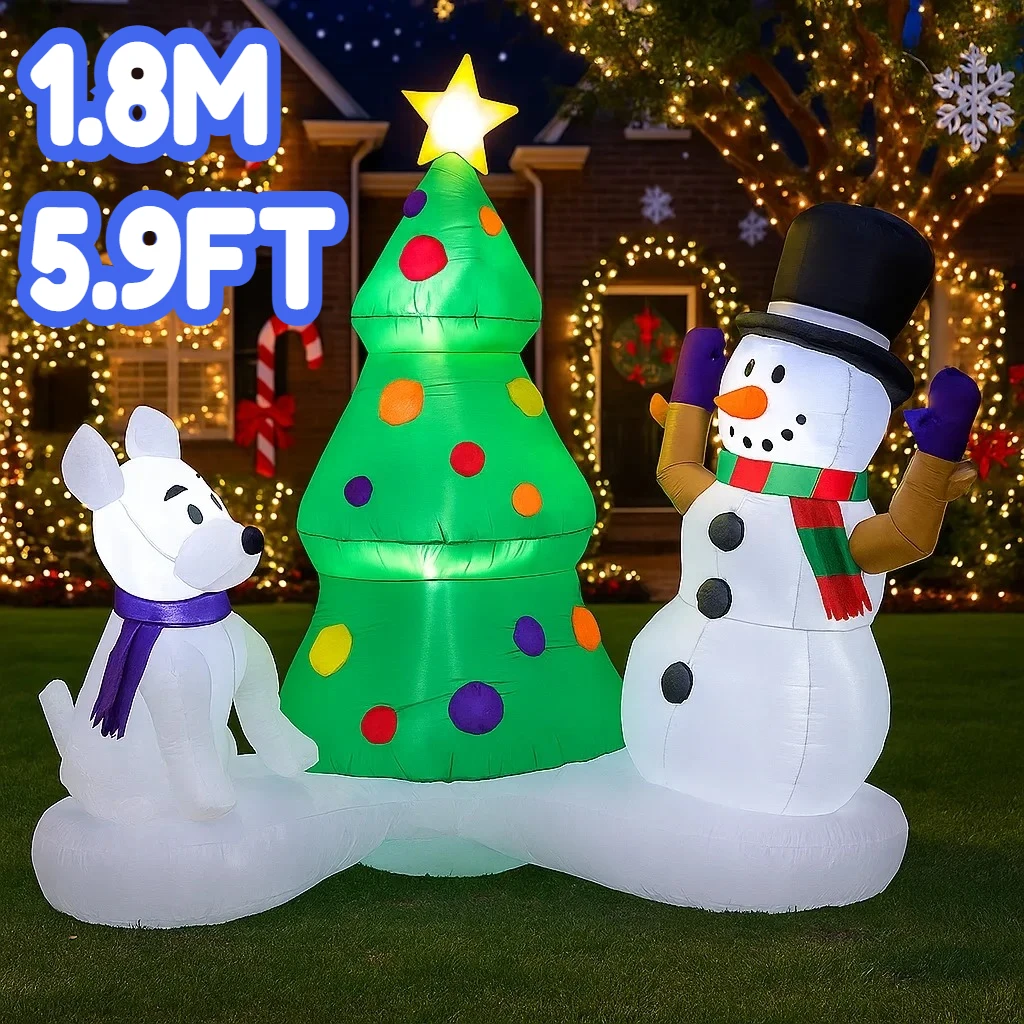1,8 м/5,9 футов снеговик собака елка Рождественская надувная модель украшения светодиодные фонари уличный праздничный декор домашний двор вечерние игрушки для лужайки
1,8 м/5,9 футов снеговик собака елка Рождественская надувная модель украшения светодиодные фонари уличный праздничный декор домашний двор вечерние игрушки для лужайки