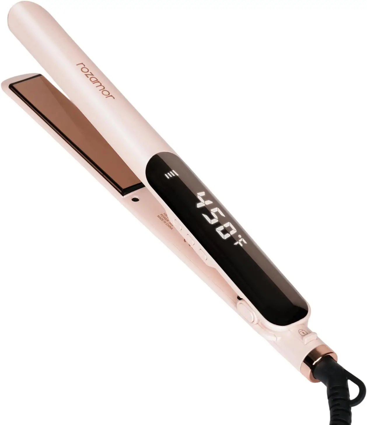 Titanium Hair Straightener 1 Inch, LCD Temp Control Fast Heating Anti-Scald Salon Results Dual Voltage Pink
Titanium Hair Straightener 1 Inch, LCD Temp Control Fast Heating Anti-Scald Salon Results Dual Voltage Pink