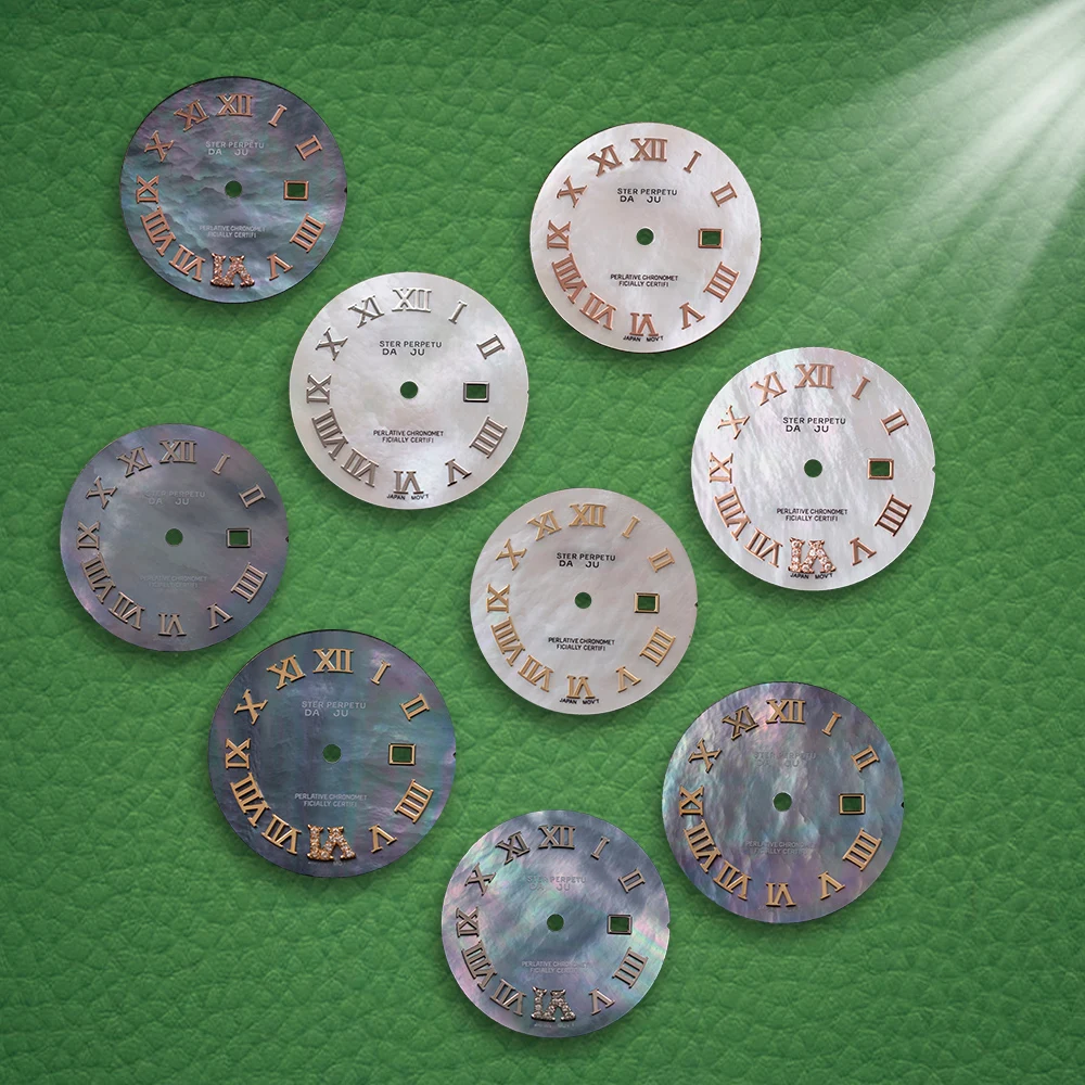 S Logo 24.5mm New Roman Dial Pearl shell dial Diamond Dial Suitable for NH05 Movement No Luminous Watch Modification Accessories
S Logo 24.5mm New Roman Dial Pearl shell dial Diamond Dial Suitable for NH05 Movement No Luminous Watch Modification Accessories