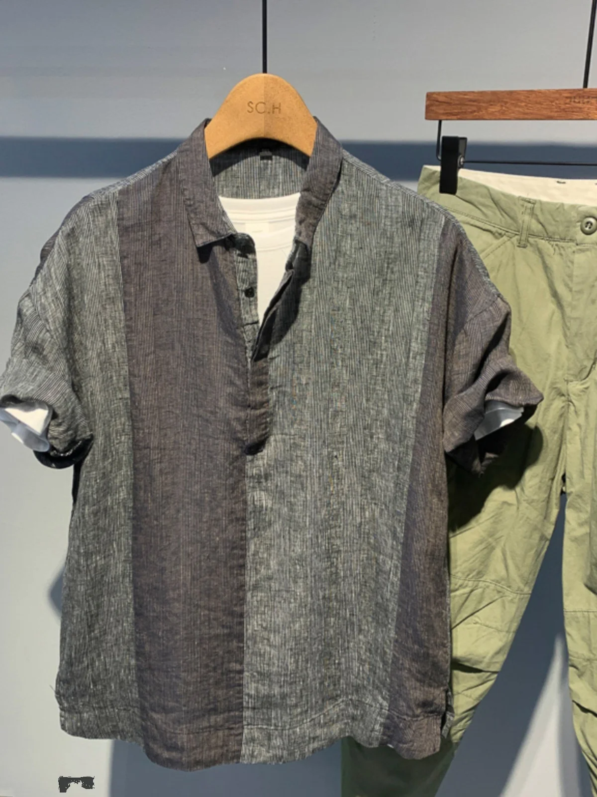 Summer New Sle Casual Japanese Breathable ort Sve irt Men's Thin Cotton Ne Pullover Striped Patterned Top
Summer New Sle Casual Japanese Breathable ort Sve irt Men's Thin Cotton Ne Pullover Striped Patterned Top