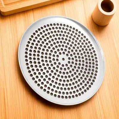 Aluminium Alloy Pizza Pan Perforated Baking Tray Household Oven Use Nonstick Metal Baking Bottom Heat Evenly for Pizza
Aluminium Alloy Pizza Pan Perforated Baking Tray Household Oven Use Nonstick Metal Baking Bottom Heat Evenly for Pizza